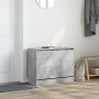 Zapatero de madera de ingeniería gris hormigón 80x34x63 cm de , Zapateros y organizadores de calzado - Ref: Foro24-839962, Pr...