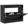 Zapatero de madera de ingeniería negro 80x34x63 cm de , Zapateros y organizadores de calzado - Ref: Foro24-839960, Precio: 59...