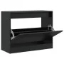 Zapatero de madera de ingeniería negro 80x34x63 cm de , Zapateros y organizadores de calzado - Ref: Foro24-839960, Precio: 59...