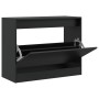 Zapatero de madera de ingeniería negro 80x34x63 cm de , Zapateros y organizadores de calzado - Ref: Foro24-839960, Precio: 60...