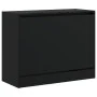 Zapatero de madera de ingeniería negro 80x34x63 cm de , Zapateros y organizadores de calzado - Ref: Foro24-839960, Precio: 59...