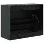 Zapatero de madera de ingeniería negro 80x34x63 cm de , Zapateros y organizadores de calzado - Ref: Foro24-839960, Precio: 60...