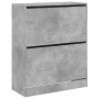 Zapatero de madera de ingeniería gris hormigón 80x34x96,5 cm de , Zapateros y organizadores de calzado - Ref: Foro24-839969, ...