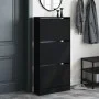 Zapatero de madera de ingeniería negro 60x21x125,5 cm de , Zapateros y organizadores de calzado - Ref: Foro24-839897, Precio:...