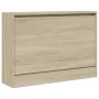 Zapatero de madera de ingeniería roble Sonoma 80x21x57 cm de , Zapateros y organizadores de calzado - Ref: Foro24-839912, Pre...