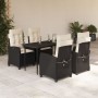 Set de muebles jardín 5 pzas con cojines ratán sintético negro en Conjuntos de jardín | Comprar online en Foru.es