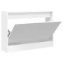 Zapatero de madera de ingeniería blanco 80x21x57 cm de , Zapateros y organizadores de calzado - Ref: Foro24-839910, Precio: 6...
