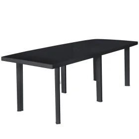 Anthracite gray plastic garden table 216x90x72 cm by vidaXL, Garden tables - Ref: Foro24-45597, Price: 166,16 €, Discount: %