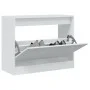 Zapatero de madera de ingeniería blanco 80x34x63 cm de , Zapateros y organizadores de calzado - Ref: Foro24-839959, Precio: 5...