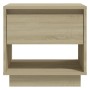 Mesitas de noche 2 uds contrachapada roble Sonoma 45x34x44 cm de vidaXL, Mesitas de noche - Ref: Foro24-809519, Precio: 71,77...