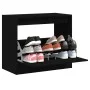 Zapatero de madera de ingeniería negro 80x42x69 cm de , Zapateros y organizadores de calzado - Ref: Foro24-840002, Precio: 66...