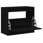 Zapatero de madera de ingeniería negro 80x42x69 cm de , Zapateros y organizadores de calzado - Ref: Foro24-840002, Precio: 66...