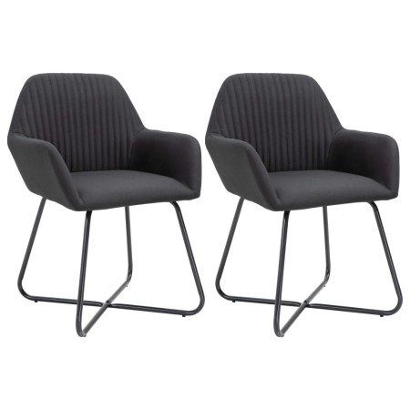 Sillas de comedor 2 unidades tela negro de vidaXL, Sillas de comedor - Ref: Foro24-249813, Precio: 161,26 €, Descuento: %