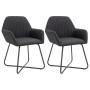 Sillas de comedor 2 unidades tela negro de vidaXL, Sillas de comedor - Ref: Foro24-249813, Precio: 161,26 €, Descuento: %