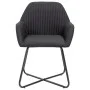 Sillas de comedor 2 unidades tela negro de vidaXL, Sillas de comedor - Ref: Foro24-249813, Precio: 158,96 €, Descuento: %