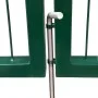 Garden fence gate with green steel posts 350x120 cm by , garden gates - Ref: Foro24-142570, Price: 516,77 €, Discount: %