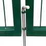 Puerta de valla de jardín con postes acero verde 350x120 cm de , Puertas de jardín - Ref: Foro24-142570, Precio: 526,87 €, De...