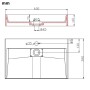 Lavabo 60x38x11 cm resina mineral/mármol blanco de vidaXL, Lavabos - Ref: Foro24-144064, Precio: 148,61 €, Descuento: %