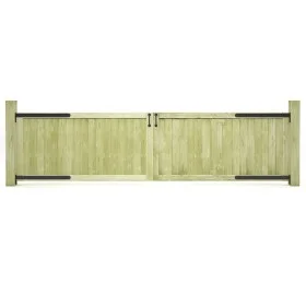 Impregnated pine wood fence doors 300x75 cm 2 units by , garden gates - Ref: Foro24-45338, Price: 148,29 €, Discount: %