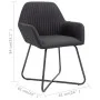 Sillas de comedor 2 unidades tela negro de vidaXL, Sillas de comedor - Ref: Foro24-249813, Precio: 158,96 €, Descuento: %