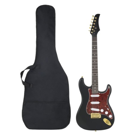 Guitarra eléctrica principiantes con funda negro dorado 4/4 39" de , Guitarras - Ref: Foro24-70194, Precio: 153,42 €, Descuen...