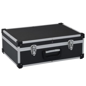 Maletín de herramientas aluminio negro 46x33x16 cm de vidaXL, Cajas de herramientas - Ref: Foro24-91847, Precio: 67,98 €, Des...