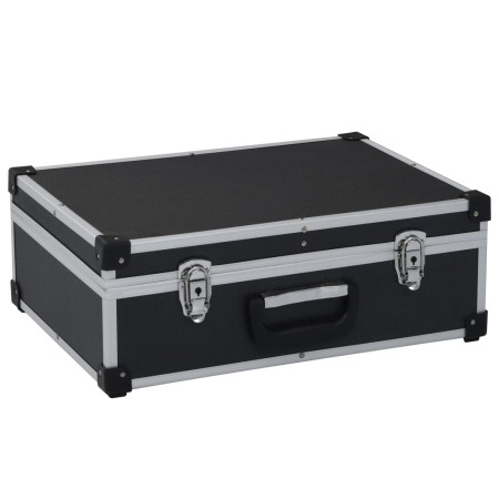 Maletín de herramientas aluminio negro 46x33x16 cm de vidaXL, Cajas de herramientas - Ref: Foro24-91847, Precio: 67,98 €, Des...