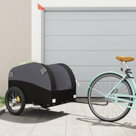 Remolque para bicicleta hierro negro 45 kg de , Remolques para bicicletas - Ref: Foro24-94136, Precio: 95,70 €, Descuento: %