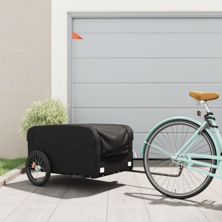 Remolque para bicicleta hierro negro 45 kg de , Remolques para bicicletas - Ref: Foro24-94052, Precio: 94,96 €, Descuento: %
