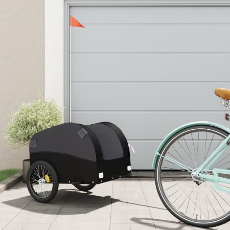 Remolque para bicicleta hierro negro 30 kg de , Remolques para bicicletas - Ref: Foro24-94122, Precio: 85,37 €, Descuento: %