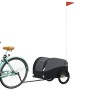 Remolque para bicicleta hierro negro 30 kg de , Remolques para bicicletas - Ref: Foro24-94122, Precio: 85,37 €, Descuento: %