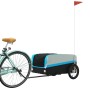 Remolque para bicicleta hierro negro y azul 45 kg de , Remolques para bicicletas - Ref: Foro24-94044, Precio: 89,47 €, Descue...
