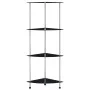 Estantería 4 niveles cristal templado negro 30x30x100 cm de vidaXL, Librerías y estanterías - Ref: Foro24-249520, Precio: 41,...