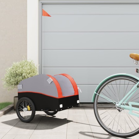 Remolque para bicicleta hierro negro y naranja 30 kg de , Remolques para bicicletas - Ref: Foro24-94117, Precio: 78,93 €, Des...