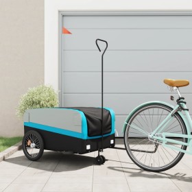 Remolque para bicicleta hierro negro y azul 45 kg de , Remolques para bicicletas - Ref: Foro24-94065, Precio: 86,70 €, Descue...