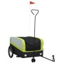 Remolque para bicicleta hierro negro y verde 45 kg de , Remolques para bicicletas - Ref: Foro24-94067, Precio: 89,71 €, Descu...