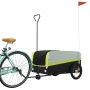 Remolque para bicicleta hierro negro y verde 45 kg de , Remolques para bicicletas - Ref: Foro24-94067, Precio: 89,71 €, Descu...