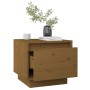 Mesita de noche madera maciza de pino marrón miel 35x34x32 cm de vidaXL, Mesitas de noche - Ref: Foro24-813401, Precio: 42,39...