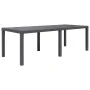 Mesa de jardín de plástico aspecto ratán marrón 220x90x72 cm de vidaXL, Mesas de jardín - Ref: Foro24-45609, Precio: 185,07 €...