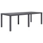 Mesa de jardín de plástico aspecto ratán marrón 220x90x72 cm de vidaXL, Mesas de jardín - Ref: Foro24-45609, Precio: 169,10 €...