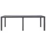 Mesa de jardín de plástico aspecto ratán marrón 220x90x72 cm de vidaXL, Mesas de jardín - Ref: Foro24-45609, Precio: 185,07 €...