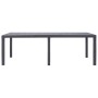 Mesa de jardín de plástico aspecto ratán marrón 220x90x72 cm de vidaXL, Mesas de jardín - Ref: Foro24-45609, Precio: 169,10 €...