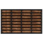 Felpudo rectangular de goma y fibra de coco 45x75 cm de , Felpudos - Ref: Foro24-155665, Precio: 32,26 €, Descuento: %