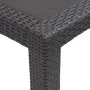 Mesa de jardín de plástico aspecto ratán marrón 220x90x72 cm de vidaXL, Mesas de jardín - Ref: Foro24-45609, Precio: 185,07 €...