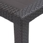 Mesa de jardín de plástico aspecto ratán marrón 220x90x72 cm de vidaXL, Mesas de jardín - Ref: Foro24-45609, Precio: 169,10 €...