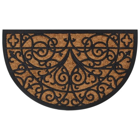 Felpudo semicircular de goma y fibra de coco 45x75 cm de , Felpudos - Ref: Foro24-155667, Precio: 24,41 €, Descuento: %