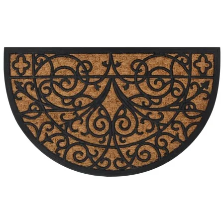 Felpudo semicircular de goma y fibra de coco 45x75 cm de , Felpudos - Ref: Foro24-155667, Precio: 24,58 €, Descuento: %