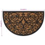 Felpudo semicircular de goma y fibra de coco 45x75 cm de , Felpudos - Ref: Foro24-155667, Precio: 24,41 €, Descuento: %