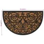 Felpudo semicircular de goma y fibra de coco 45x75 cm de , Felpudos - Ref: Foro24-155667, Precio: 24,58 €, Descuento: %