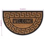 Felpudo semicircular de goma y fibra de coco 45x75 cm de , Felpudos - Ref: Foro24-155885, Precio: 22,07 €, Descuento: %